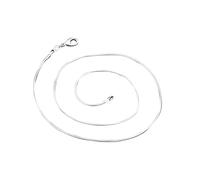 Generisch Collier lettre N en argent sterling 925 1 mm Collier 1628 sans pendentif pour, Cuivre, Pas de pierre précieuse