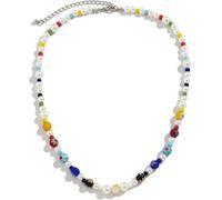 Generisch Collier pour homme et femme - Pendentif simple - Style hip-hop - Perles de cristal colorées