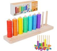 Generisch Color Stack Challenge Game - 60/70 PCS Pattern Color Stack Games & Color Matching Stacking Puzzle Game for Adults, Competitive Color Pile Up Challenge Tabletop Brain Teaser (B)