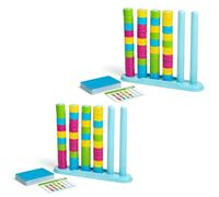 Generisch Color Stack Game - Jeu de puzzle en tête à tête à tête empilable et de tri pour une soirée de jeu amusante, puzzle d'empilage en bois amélioré 2026 avec 60 défis logiques pour la famille