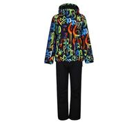 Generisch Combinaison de neige Garçons Enfants Combinaison de Ski Ensemble Bord Double Bord Épais Chaud Extérieur Ski Gants d'hiver 1 an, Noir , 1300.00