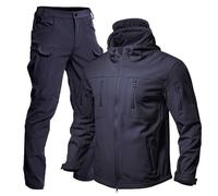 Generisch Combinaison de pêche pour homme - Hiver - Combinaison tactique - Polaire softshell - Épais - Alpinisme - Camping - Vêtements d'entraînement tactique - Ensemble imperméable - Veste de combat