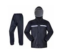 Generisch Combinaison de pluie de vélo pour homme - Imperméable et respirante - Veste et pantalon d'extérieur - Vêtement de pluie réfléchissant - Coupe-vent - Combinaison de cyclisme extensible et