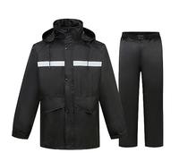 Generisch Combinaison de pluie imperméable pour homme - Veste de pluie avec capuche - Pantalon de pluie - Vêtement de travail - Pantalon de pluie - Pantalon de pluie - Survêtement de fitness