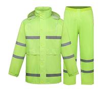 Generisch Combinaison de pluie imperméable pour homme - Veste de pluie avec capuche - Pantalon de pluie - Vêtement de travail - Pantalon de pluie - Pantalon de pluie - Survêtement de fitness