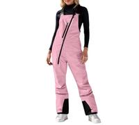 Generisch Combinaison de ski isolée pour toutes les conditions météorologiques, combinaison de neige d'hiver avec salopette, rouge, M