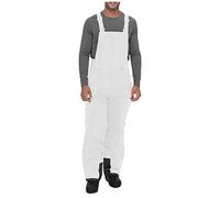 Generisch Combinaison d'hiver longue pour homme - Salopette de snowboard - Imperméable - Avec sangle réglable - Pantalon de ski - Coupe droite - Grandes tailles - Combinaison épaisse et chaude, Blanc