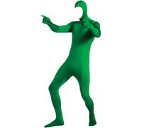 Generisch Combinaison intégrale unisexe invisible - Couleur unie - Pour homme et femme - Costume de carnaval - Cosplay - Vert - Costume de scène pour performance sur scène, O Vert., XXL