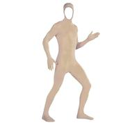Generisch Combinaison intégrale unisexe invisible - Couleur unie - Pour homme et femme - Costume de carnaval - Cosplay - Vert - Costume de scène pour performance sur scène, O beige., XS