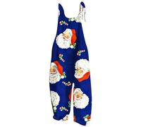 Generisch Combinaison pour femme avec imprimé de Noël pour toutes les saisons - Courte - Rouge, lilas, XL