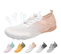 Generisch Comfy Chaussures pieds nus larges - Antidérapantes - Pour homme et femme - Séchage rapide - Respirantes - Chaussures de plage pour la plage et la randonnée, Blanc., 39 EU