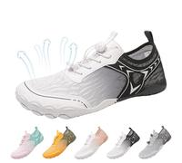 Generisch Comfy Chaussures pieds nus larges - Antidérapantes - Pour homme et femme - Séchage rapide - Respirantes - Chaussures de plage pour la plage et la randonnée, Noir , 44 EU