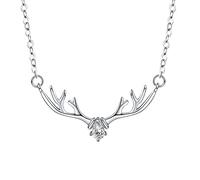 Generisch Compatible avec collier moto homme femme collier corne de cerf pour femme pendentif escargot, Métal, No Gemstone