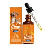 Generisch Complément alimentaire pour chien - 60 ml - Solution digestive - Gouttes de soulagement de l'estomac - Pour chiots, chiens, chats, animaux de compagnie, petites et moyennes races