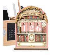 Generisch Compteur de livres, compteur de livres, bouclier de traceur de livre, bouclier de décoration, Books Read This Year Counter, Book Counter, Bookprogress Trackers annuel