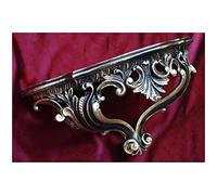 Generisch Console murale 38 x 20 x 15,5 cm - Étagère murale rétro baroque antique Repro (noir/doré) 83 K