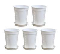 Generisch Contenitori Da 5 Pezzi Con Vassoi Di Drenaggio Per La Piantagioni Grow Finestra Balcone Del Portico Per Patio Interno | Pentole Di Fiori - Pentole Per Piante Da Interno -