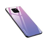 generisch Coque pour Huawei Mate 20 Pro, Verre Trempé Arrière en Dégradé + Bords Couvrants Silicone TPU Souple Hybride Étui Antichoc Anti Rayures Case pour Huawei Mate 20 Pro (Rose-Violet)