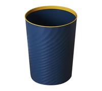 Generisch Corbeille à papier ronde en plastique, petite poubelle de salle de bain, pour cuisine, chambre, bureau, dortoir, facile à nettoyer (bleu marine, 24,6 cm)