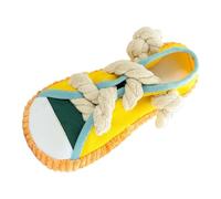 Generisch Corde à mâcher pour chiot - Forme de chaussure en coton avec insert sonore de morsure et texture pour soulager la dentition, la pratique de récupération, les récompenses d'obéissance et les