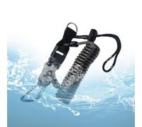 Generisch Cordon pour appareil photo - Plongée - Sangle en - Laisse de sécurité pour équipement - 1 pièce avec fermeture rapide pour lampe de plongée - Noir - En acier inoxydable durable