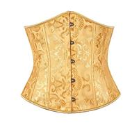 Generisch Corset corset bustier corset corset haut lingerie femme Halloween steampunk gothique sous la poitrine taille avec fermeture avant satin jacquard sexy vintage amincissant Clubwear