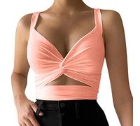 Generisch Corset décontracté pour femme - Coupe basse - Élastique - Lacets dans le dos - Haut porte-jarretelles - Dos nu - Pour femme, Rose, XL