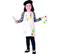 Generisch Costume d'artiste d'Halloween pour filles et filles - Ensemble de rôles - Tenue pour Halloween, fête, scène, performance, Blanc., 3-4 ans