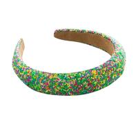 Generisch Costume de camouflage Bandeau doux pour bar, scène, chanter, danse, bandeau à paillettes, accessoire de cheveux pour femmes et filles, costume de football pour homme, vert, taille unique