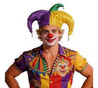 Generisch Costume de carnaval 2026 - Chapeau de cowboy avec paillettes pour fête d'Halloween - Costume de clown - Bonnet amusant (violet, taille unique)