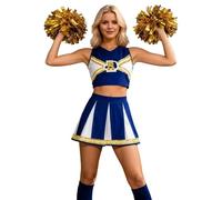 Generisch Costume de carnaval pour femme - Robe élégante pour performance sur scène - Bal masqué avec décorations en dentelle - Costume de carnaval - Robe de soirée pour cosplay - Robe de gala festive