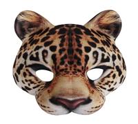 Generisch Costume de carnaval pour homme et femme - Masque léopard - Déguisement animal - Demi-masque avec impression réaliste - Pour les fêtes à thème