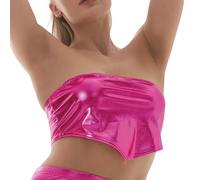 Generisch Costume de carnaval superbe haut irrégulier sans bretelles pour femme avec motif feuille d'or pour une soirée éblouissante. Parfait pour le club ou comme spectacle, RD3, XXL