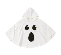 Generisch Costume de citrouille Ghost Glow in the Dark Halloween Cape Ghost Fashion Poncho à capuche unisexe enfant Costume de citrouille amusant Costume d'Halloween Costume citrouille robe citrouille