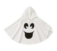 Generisch Costume de citrouille Ghost Glow in the Dark Halloween Cape Ghost Fashion Poncho à capuche unisexe enfant Costume de citrouille amusant Costume d'Halloween Costume citrouille robe citrouille