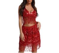 Generisch Costume de danse pour spectacles professionnels avec un design élégant et une finition de qualité supérieure pour des performances époustouflantes, rouge, L