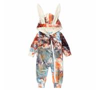 Generisch Costume de lapin pour bébé - Tenue de Pâques - Combinaison confortable avec oreilles de lapin - Costume d'animal mignon - Fille - Combinaison douce - Grenouillère pour bébé garçon - Pour