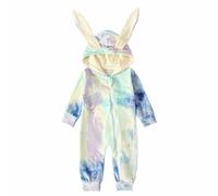 Generisch Costume de lapin pour bébé - Tenue de Pâques - Combinaison douillette avec oreilles de lapin - Combinaison mignonne - Costume d'animal mignon - Combinaison douce - Grenouillère pour les