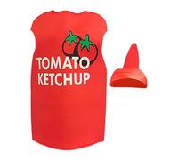 Generisch Costume de moutarde pour adulte - Costume alimentaire, design de bouteille de ketchup, costume confortable créatif pour les fêtes et les activités de groupe