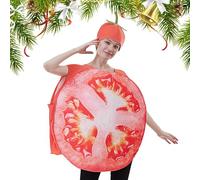 Generisch Costume de nourriture - Tomates Party - Tenue de légumes - Costume amusant pour femme, couple, carnaval, Pâques, Halloween, Pâques, carnaval