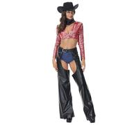 Generisch Costume de pirate pour femme - Costume de cowboy occidental pour femme - Costume de jazz, danse, cowboy performance - Costume de carnaval pour femme - Ensemble complet avec costume de pirate