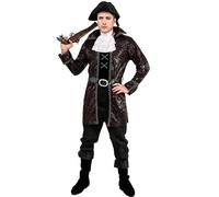 Generisch Costume de pirate pour homme - Vintage - Classique - Avec chemise, pantalon et chapeau - Pour Halloween, fête costumée, gothique, Halloween, cosplay