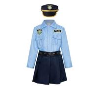 Generisch Costume de police parfait pour enfants - Ensemble de jeu de rôle pour filles et garçons - Superbe déguisement lors de célébrations, spectacles, avec accessoires, tenue - Équipement complet