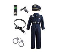 Generisch Costume de pour enfant - Uniforme de jeu de rôle, accessoires de veste et de bonnet, tenue de fête, spectacle de soirée de carnaval, d'arrestation de patrouille urbaine |