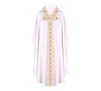 Generisch Costume de prêtre pour homme - Chasuble catholique - Robe d'église - Robe de célébrant - Costume de pasteur - Caselle de mariage - Caselle de monastère catholique - Célébrant Chasuble
