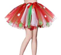 Generisch Costume de renne pour adulte, chevreuil, jupe en tulle marron, vert et rouge, costume de chevreuil, costume de renne, costume d'animaux, costume de carnaval, costume de carnaval, sexy