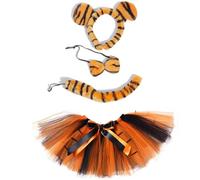 Generisch Costume de renne pour fille avec renne, accessoires de cheveux, tutu, tatouages temporaires, nœud papillon, chaussettes et queue de cerf, costume d'élan pour enfants, carnaval, Halloween