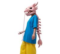 Generisch Costume de squelette de dinosaure - Crâne de dinosaure 3D - Avec colonne vertébrale - Costume de dinosaure réaliste et portable - Pour les fêtes déguisées d'Halloween et les spectacles