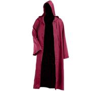 Generisch Costume d'Halloween pour enfant - Costume de cosplay - Cape - Robe tunique avec capuche - Holster de cuisse pour femmes au Moyen Âge (rouge pastèque, 5-6 ans)