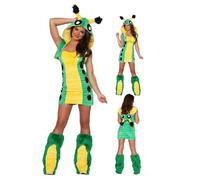 Generisch Costume d'Halloween pour femme avec design en deux pièces et bordure en dentelle, tenue élégante de sorcière, tissu extensible confortable pour les fêtes effrayantes et les fêtes d'automne